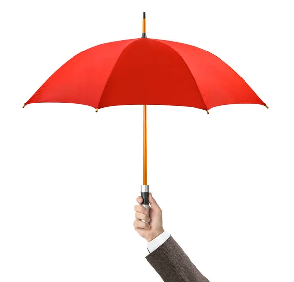 Hand Umbrella Isolated White Background — Stock Photo, Image