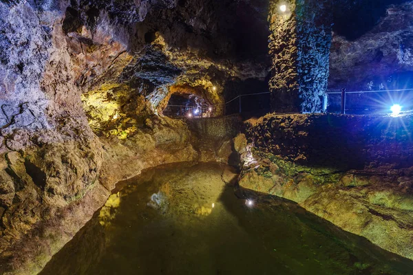 Vulkanické Jeskyně Sao Vicente Madeira Portugalsko Cestovní Zázemí — Stock fotografie