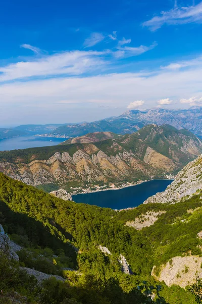 Kotor Körfezi Karadağ Doğa Mimari Geçmişi — Stok fotoğraf