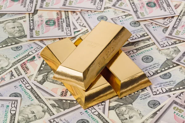 Barras Oro Dinero Fondo Negocios — Foto de Stock