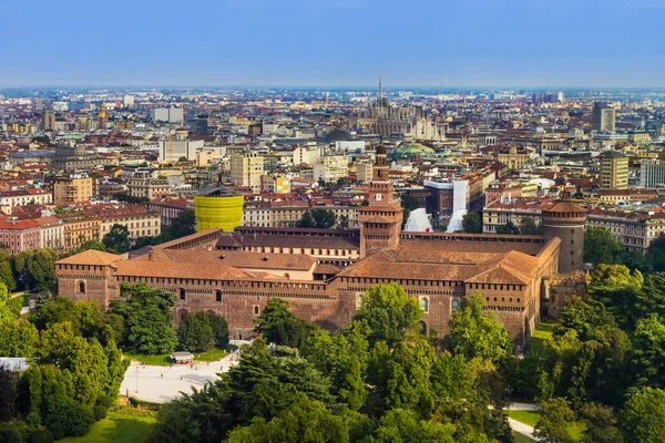 Sforza Slott Milano Italien Arkitektur Bakgrund — Stockfoto