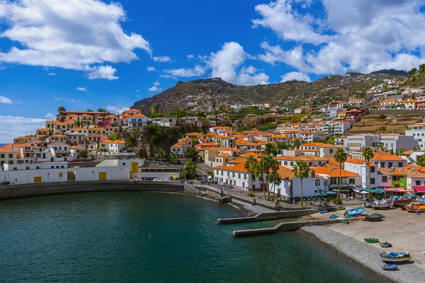 Πόλη Camara Lobos Στη Μαδέρα Πορτογαλία Ταξιδιωτικό Υπόβαθρο — Φωτογραφία Αρχείου