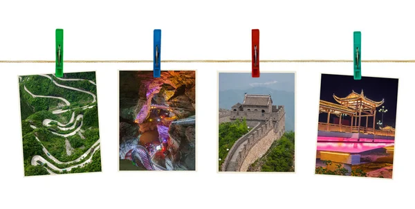 China Images Photos Clothespins Isolated White Background — Stock Photo, Image