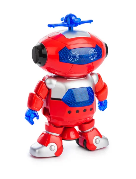 Spielzeugroboter Isoliert Auf Weißem Hintergrund — Stockfoto