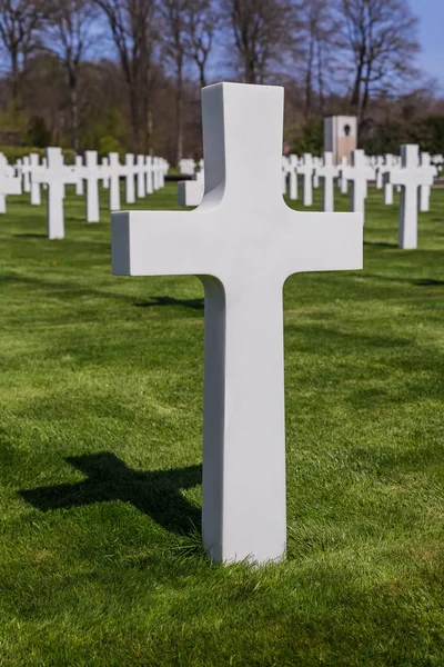 卢森堡二战美国纪念公墓 历史背景 — 图库照片