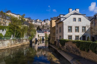 Lüksemburg şehir manzarası - mimari arka plan