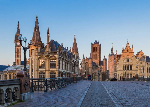 Gent Cityscape Belgia Tło Architektury — Zdjęcie stockowe