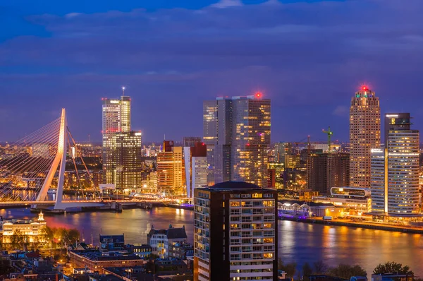 Rotterdam Şehir Manzarası Hollanda Mimari Arka Plan — Stok fotoğraf