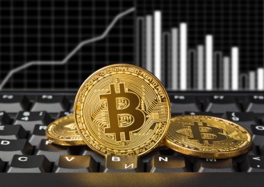 Bitcoins bilgisayar ve diyagram - iş geçmişi