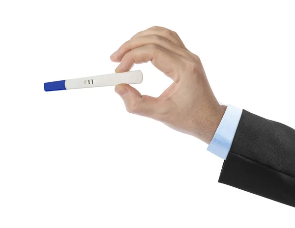 Hand with pregnancy test — Stock Photo, Image