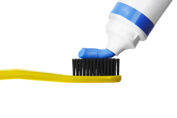 Зубна щітка і паста — стокове фото