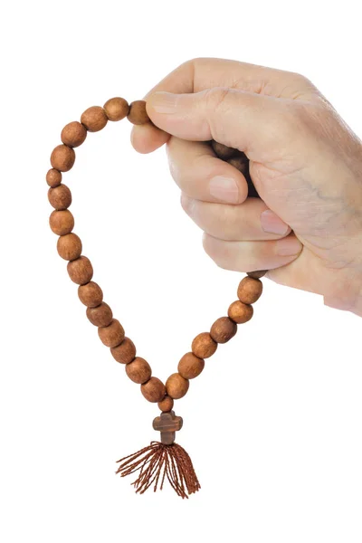 Mano con cuentas de oración — Foto de Stock