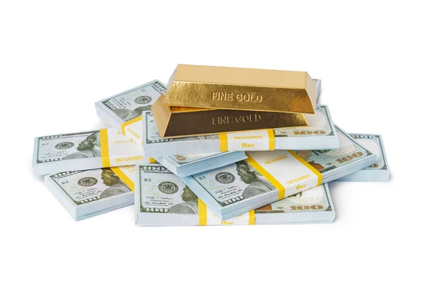 Gold and money — Stock Photo, Image