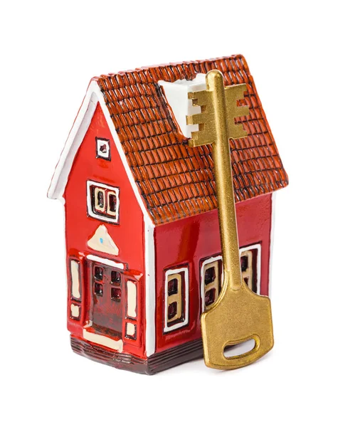 Huis en sleutel — Stockfoto