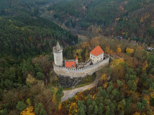 Castillo Kokorin en República Checa - vista aérea — Foto de Stock