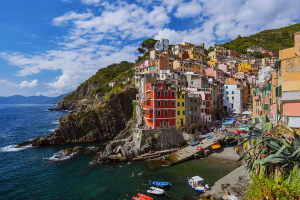 Riomaggiore in Cinque Terre - Itálie — Stock fotografie