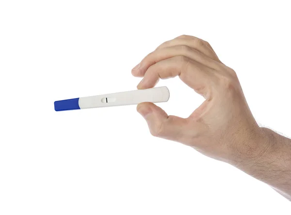 Hand with pregnancy test — Stock Photo, Image