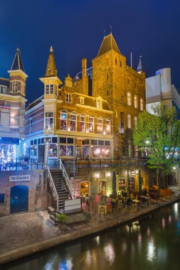 Utrecht Hollanda - 24 Nisan 2017: Utrecht Hollanda Merkez ilçe üzerinde 24 Nisan 2017