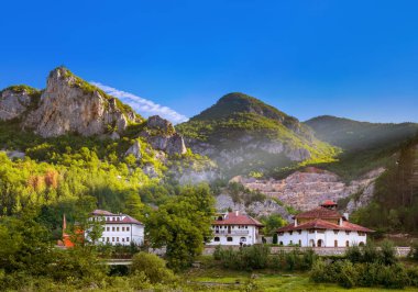 Ortaçağ manastır Dobrun Bosna ve Hersek'teki