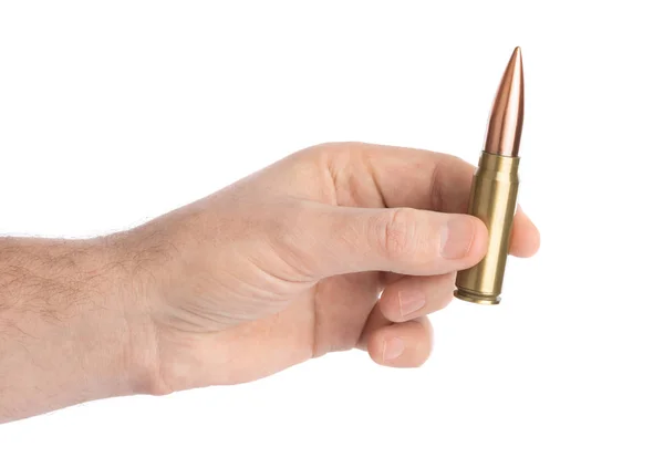 Ręka z bullet — Zdjęcie stockowe