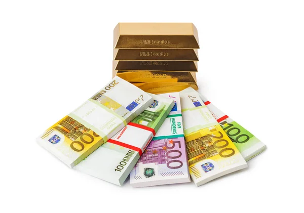 Gold and money — Stock Photo, Image