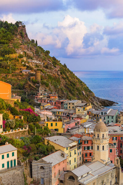 Vernazza in Cinque Terre - Italy - architecture background