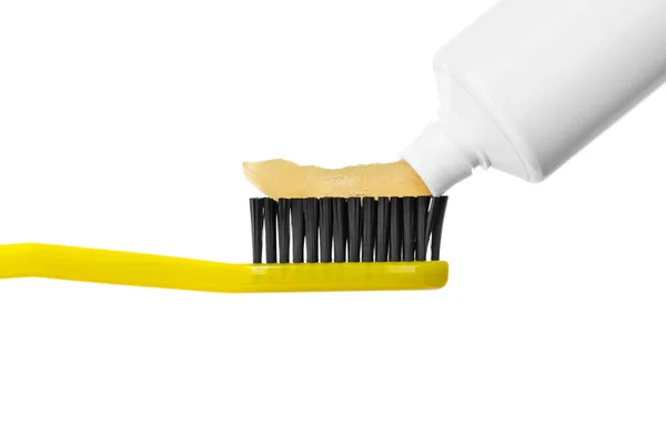 Tandenborstel en plakken — Stockfoto