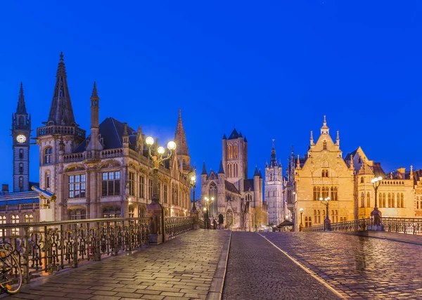 Panorama urbano di Gent - Belgio — Foto Stock