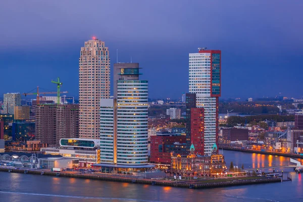 Panoramę miasta Rotterdam - Holandia — Zdjęcie stockowe