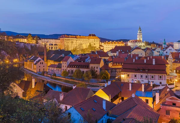 Cesky Krumlov paesaggio urbano in Repubblica Ceca — Foto Stock