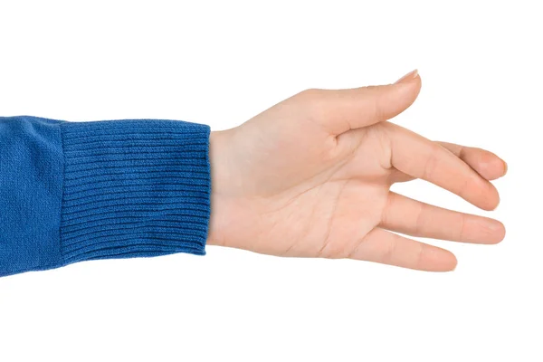 Hand mit Daumen gedrückt — Stockfoto