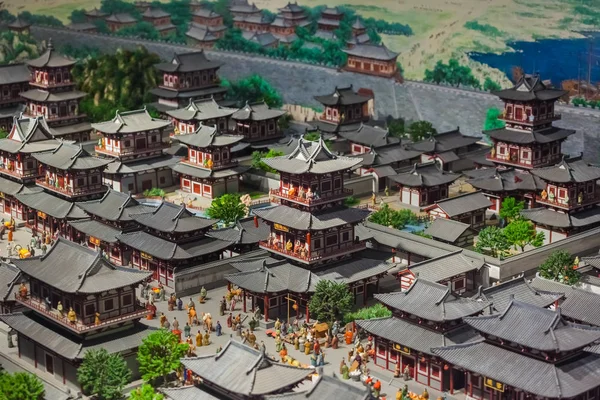 Modell av gamla stan i Luoyang City National Heritage Park - Kina — Stockfoto