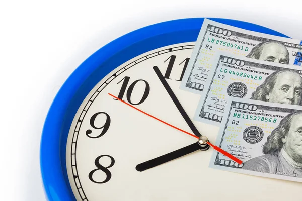 Reloj y dinero - concepto de negocio — Foto de Stock