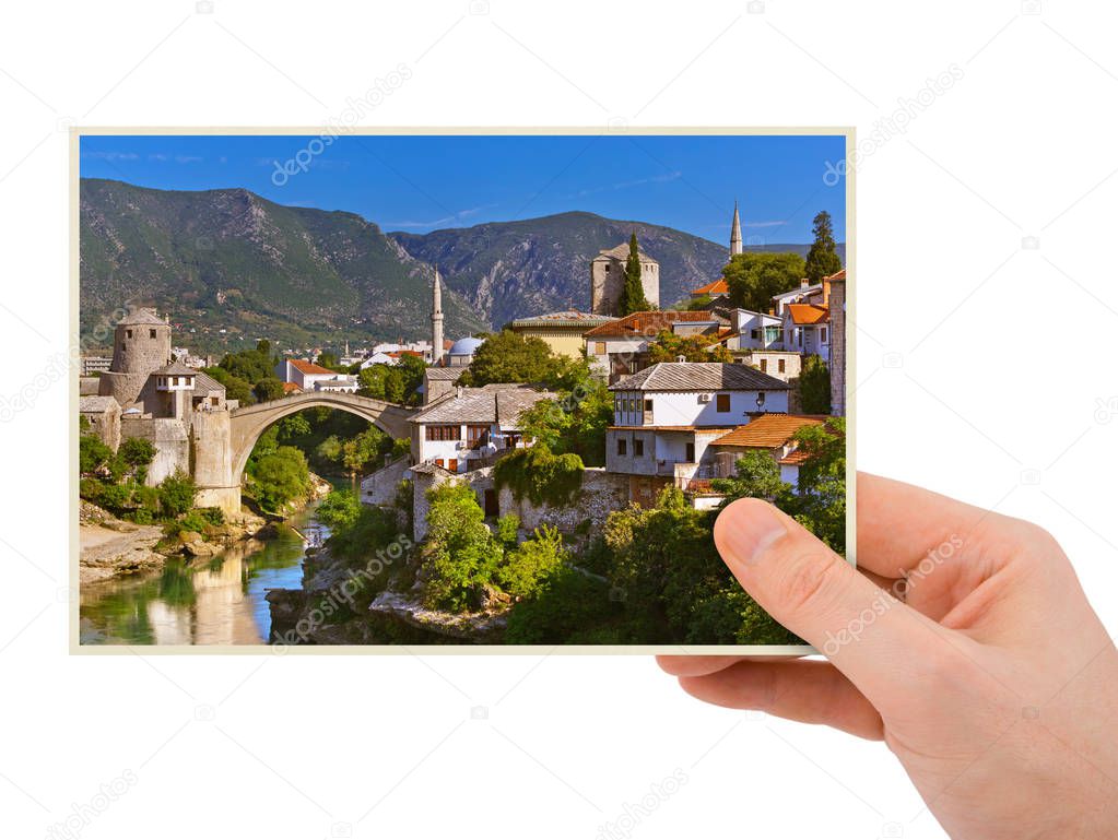 Hand and Mostar - Bosnia and Herzegovina (my photo)