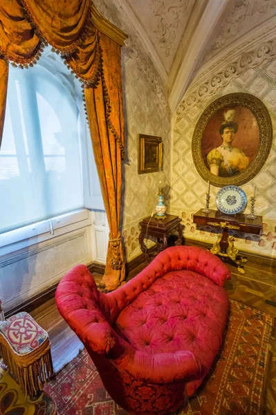 Interiér paláce Pena v Sintře-Portugalsko — Stock fotografie