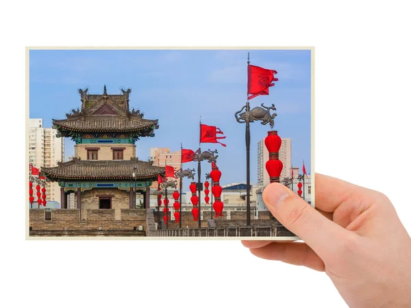 Hand und Nordwand der Altstadt - xian china (mein Foto) — Stockfoto
