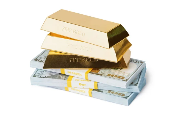 Gold and money — Stock Photo, Image