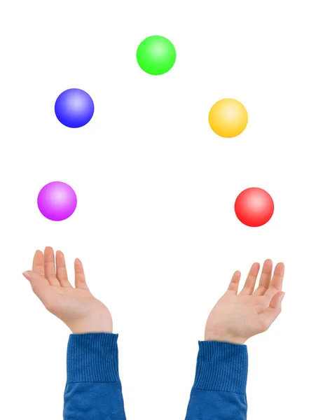 Juggling hands — Stock Photo, Image