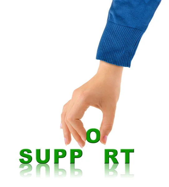 Supporto mani e parole — Foto Stock