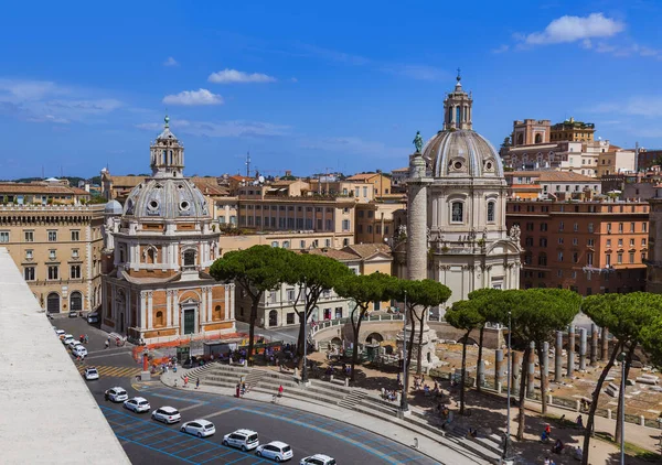 Praça Piazza Venezia em Roma Itália — Fotografia de Stock