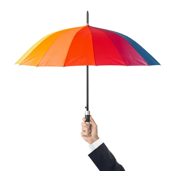 Hand with umbrella — Stock Photo, Image