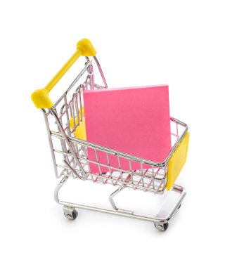 Alışveriş arabasındaki not kağıdı.