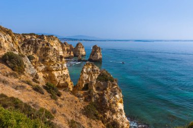 Lagos yakınlarındaki plaj - Portekiz 'in Algarve bölgesi