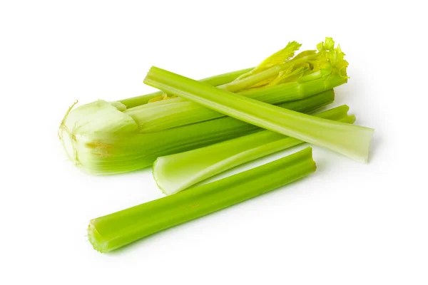 Vegetales Frescos Palitos Apio Aislados Sobre Fondo Blanco — Foto de Stock