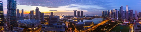 Singapurské Panorama Města Architektura Cestovní Zázemí — Stock fotografie