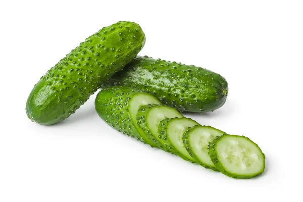 Fresh Cucumbers Isolated White Background — Stock Photo, Image