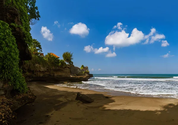 Παραλία Κοντά Tanah Lot Temple Στο Μπαλί Της Ινδονησίας Ταξιδιωτικό — Φωτογραφία Αρχείου