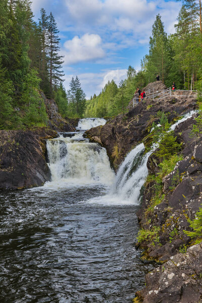 Kivach waterfall in Karelia Russia - nature background
