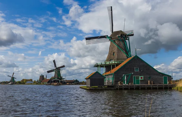 Windmills Zaanse Schans Ολλανδία Architecture Background — Φωτογραφία Αρχείου