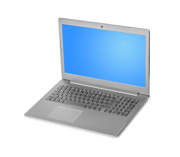 Computador Notebook Isolado Fundo Branco — Fotografia de Stock